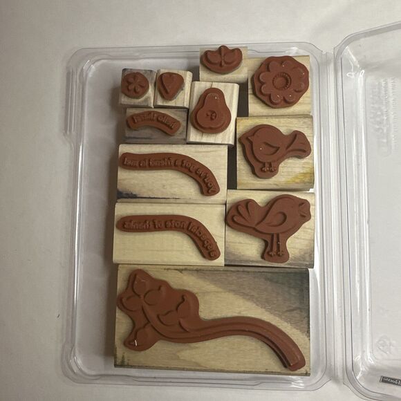 Stampin Up CHEAP TALK Wood Stamp Set Of 11 you've got a friend in me hello there - Picture 4 of 4